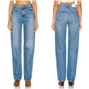 Grlfrnd Sara Super High Rise Slim Straight Jeans Rigid Denim Lenox Hill Size 27